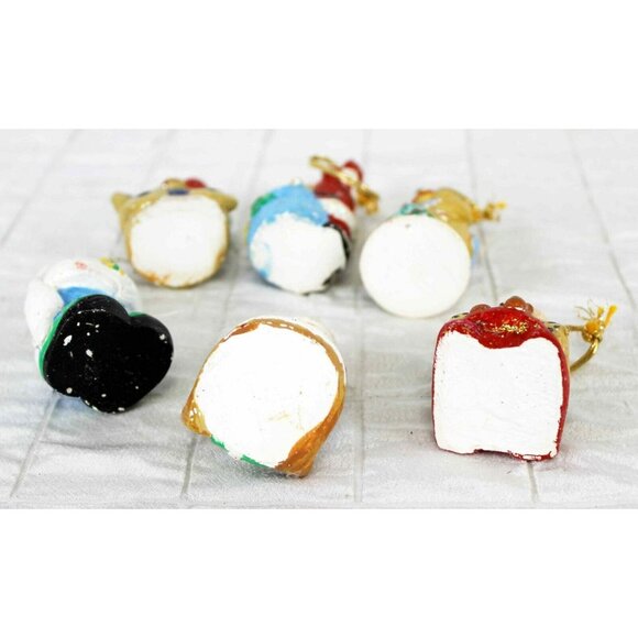 Lot of 6 Christmas Tree Ornaments Bears Santa Tree Rabbit Ceramic - Picture 7 of 7